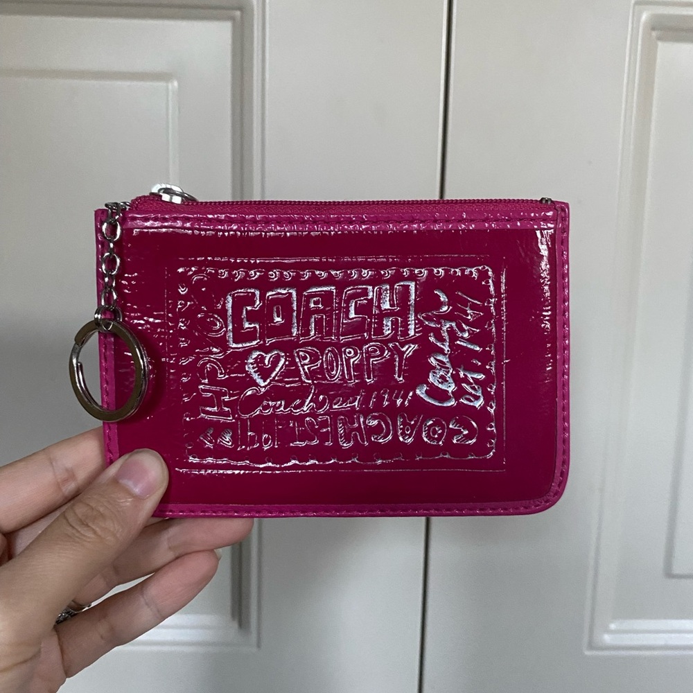 Coach Poppy Fuchsia Card Holder
